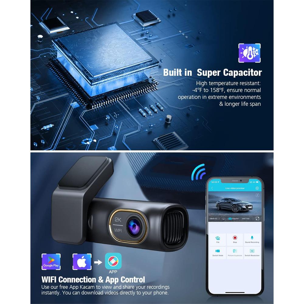 thumbnail image 2 of OMBAR Dash Cam Hardwire Kit With Low Voltage Protection - Enable Parking Mode For Continuous Recording 2 of 14